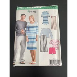 00518 - NEW LOOK 6635 Easy Pattern Unisex Pajamas Lounge Wear Size‎ A ALL SIZES